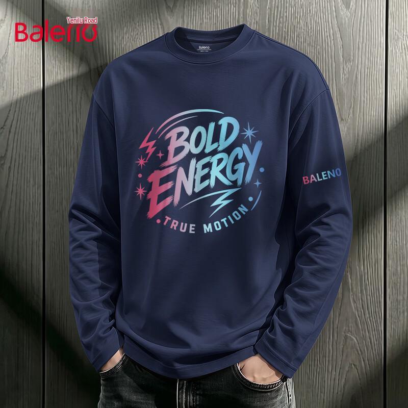 Baleno Men's Heavyweight Cotton Long-Sleeve Graphic T-Shirt