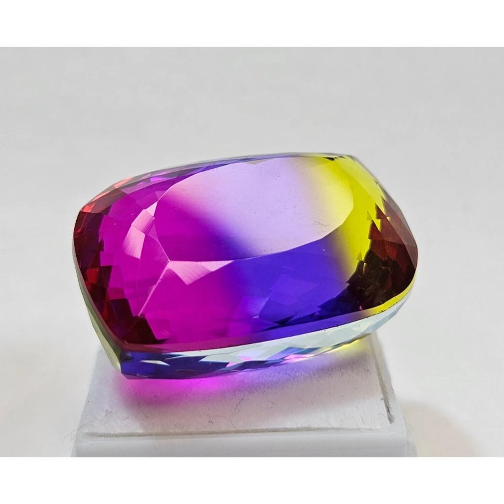 Beautiful Ametrine Bi-Color Natural Fancy Cut 85-86 Ct Certified Loose Gemstone