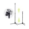 seathestars Microphone Stand, Straight Stand with Microphone Holder, Adjustable Height, Extendable, Foldable, Condenser Microphone Stand, Upright Trip