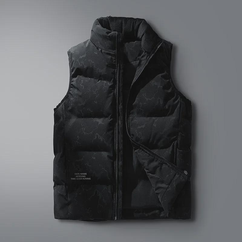 Unisexová bunda bez rukávů v korejském stylu - Velká velikost Podzim/Zima Trendy Vesta z bílého kachního peří