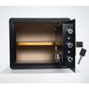 Pancerny domowy sejf z zamkiem elektronicznym i kluczem 30x36x30 cm czarny