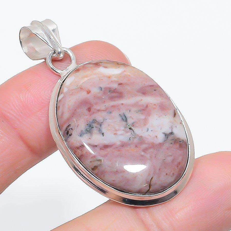 Natural Dolomite Gemstone 925 Sterling Silver Jewelry Pendant 1.97" g2e15
