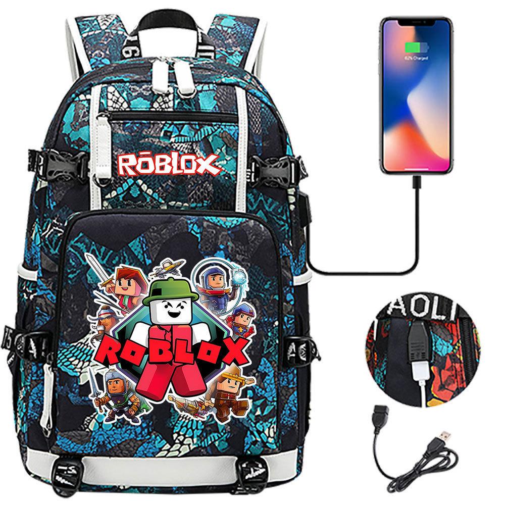 Gaming Print Backpack Large Capacity Travel Bag with USB Charging Port for Middle High School Students Boys Girls Teens