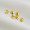 18K Gold Plated Crystal Five-Petal Flower Cap Beads for DIY Jewelry Making.