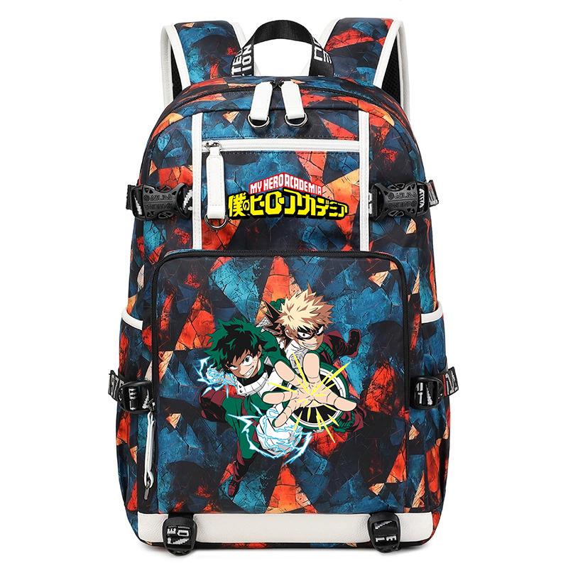 My Hero Academia Printed Rucksack Large Capacity School Bag Outdoor Book Backpack for Boys Girls Teens