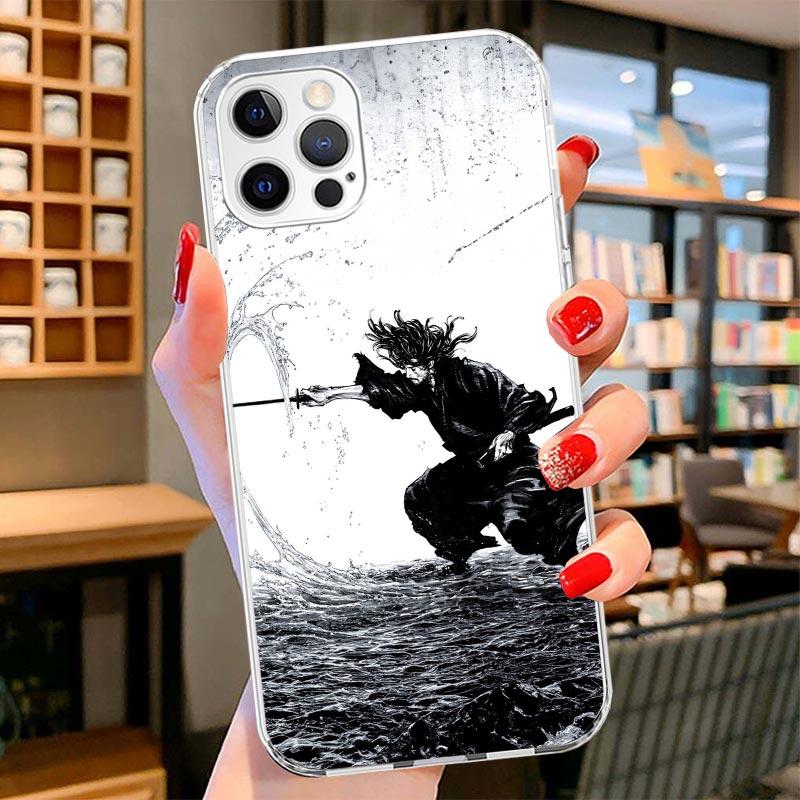 Vagabond Samurai Comic Cover Phone Case For iPhone 16 17 Air 15 14 Pro Max 16E Phone Case 13 Mini 12 11 7 SE 8 Print Pattern Fit