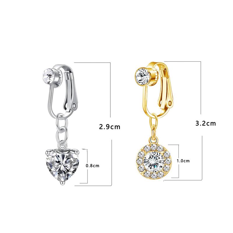 Ohne Piercing Hängendes Bauchnabelring-Set 6 Stück Süße Schmetterling Herz Blume Bauchnabelringe für Mädchen Party Körperschmuck