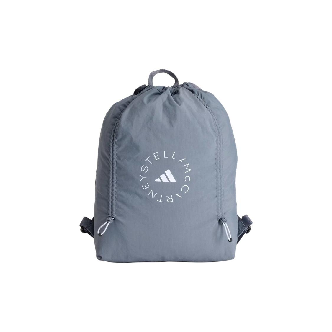 Adidas logo print drawstring bag One Size сине серый