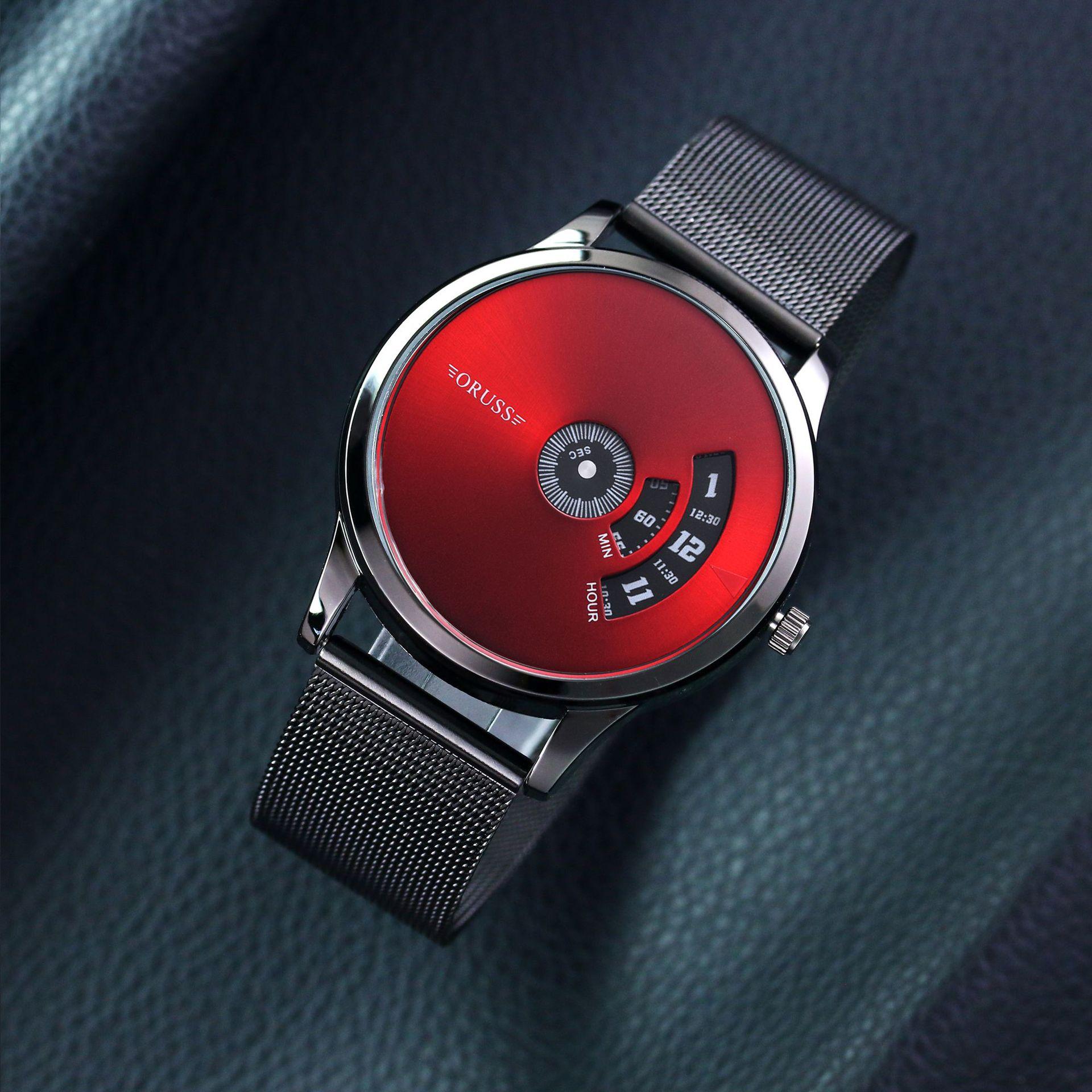 Fully Automatic Movement Watch Men S Mesh Belt Waterproof Steel Watch Black Technology Watch