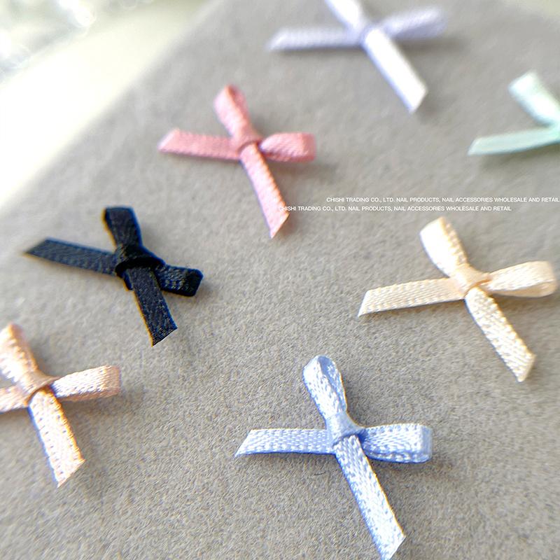 10Pcs 3D Lace Bow Ballet Shoes Nail Parts Nail Charm Ribbon Ornaments Bowknot Diy Nail Art Decoration Accessories Manicure Salon