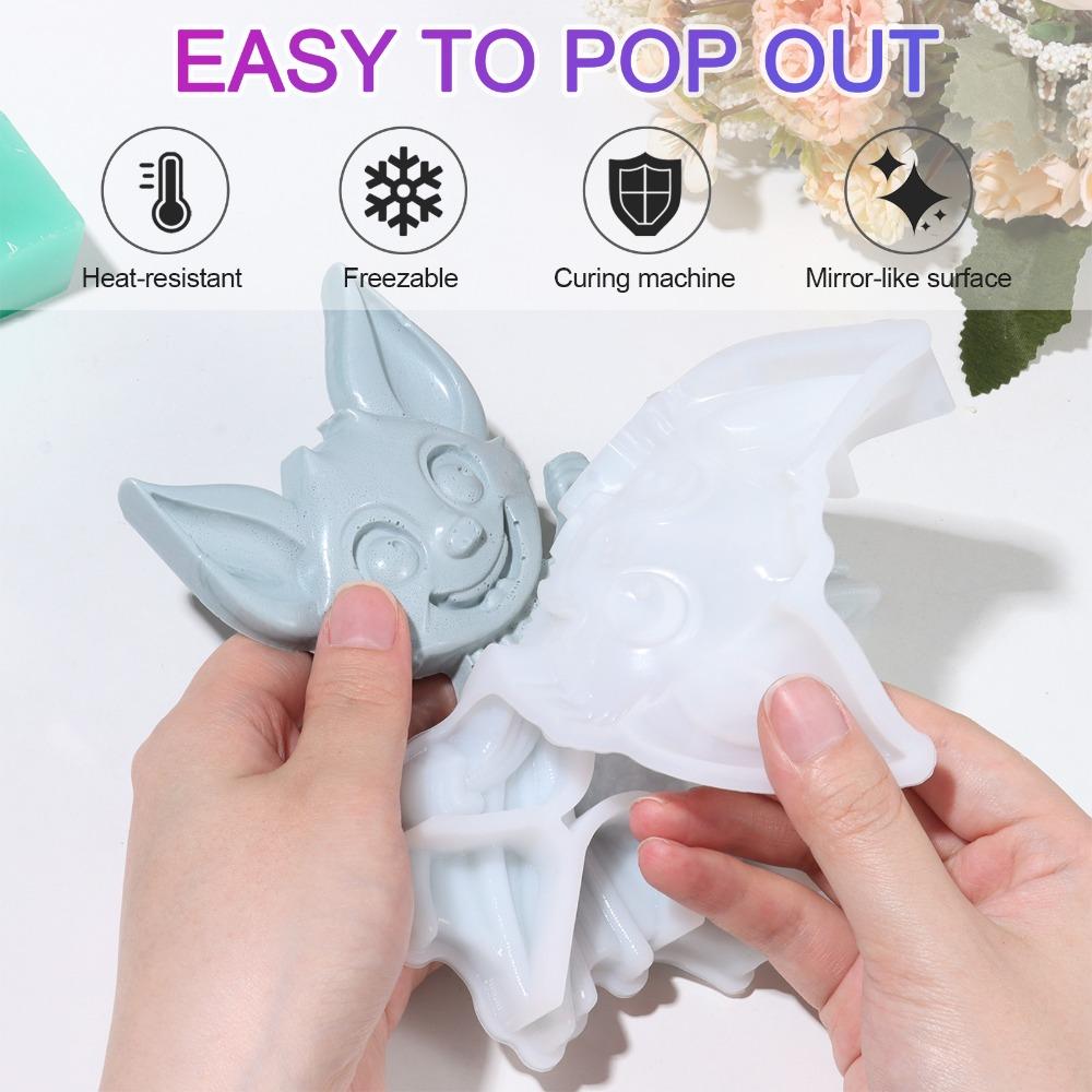 

Wall Art 3D Animal Epoxy Resin Mold Vampire Bat Owls Phoenix Deep Epoxy Molds for Epoxy Casting Vampire Bat