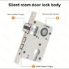 Black Magnetic Silent Interior Door Lock Handle for Bedroom
