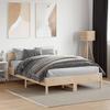 Vidaxl Bed Frame Without Mattress, 140X190 Cm, Solid Pine Wood