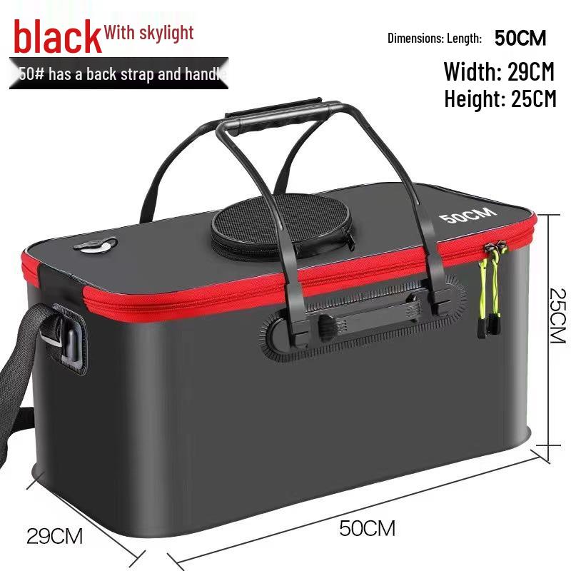 Foldable EVA Fishing Bucket with Fish Protection and Multi-Purpose Design