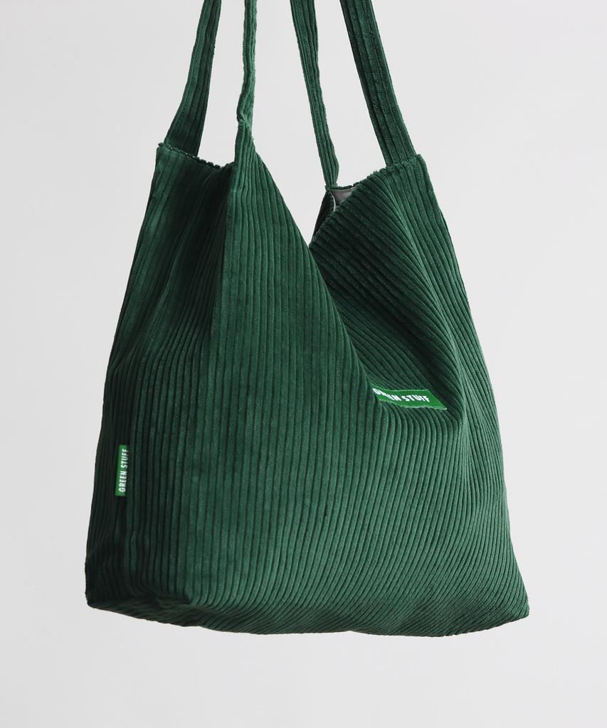 Green Stuff Effortlessly Boxy Shopper Bag 53 Classic Corduroy - Corduroy Green