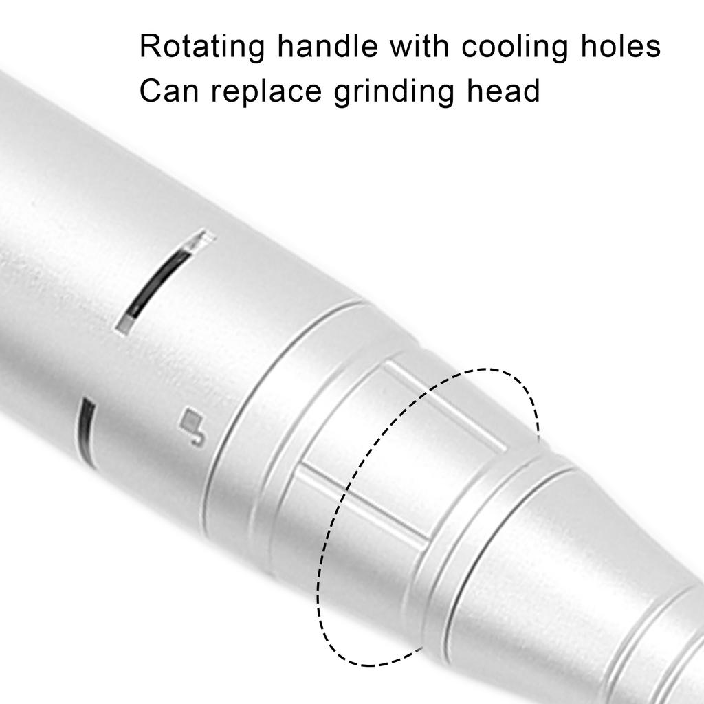 30000RPM USB Charging Electric Nail Drill Machine Portable Nail Grinding Polisher (White)