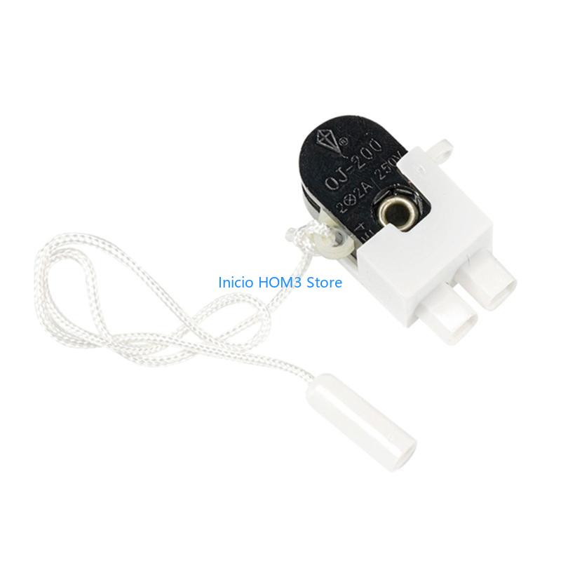 A5YD 2pcs Pull Cord Switches Smooth Pull Chain Switches 250V for Ceiling & Lamps CN