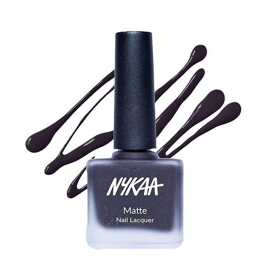 Nykaa Matte Nail Enamel - Black Cherry Pie (Shade No.08) 9 Ml
