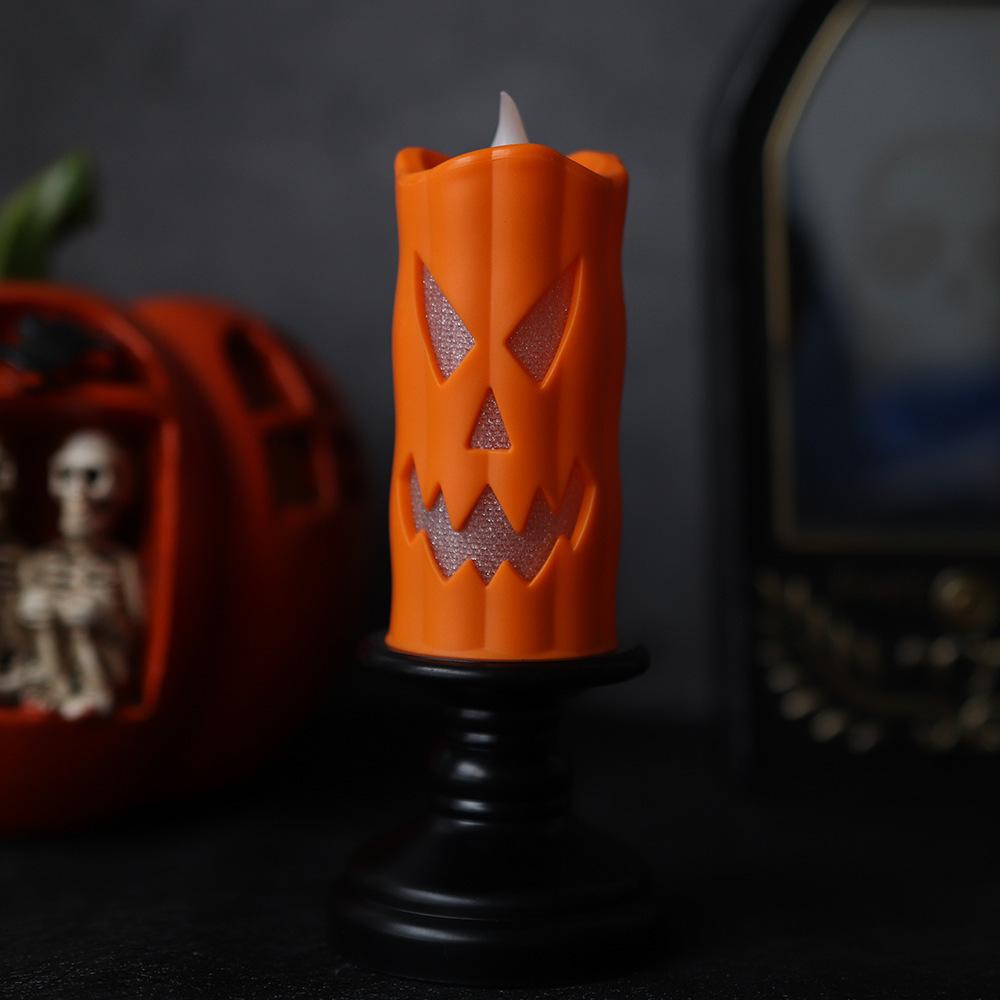 LED Pumpkin & Skull Halloween Candle Holder Lamp