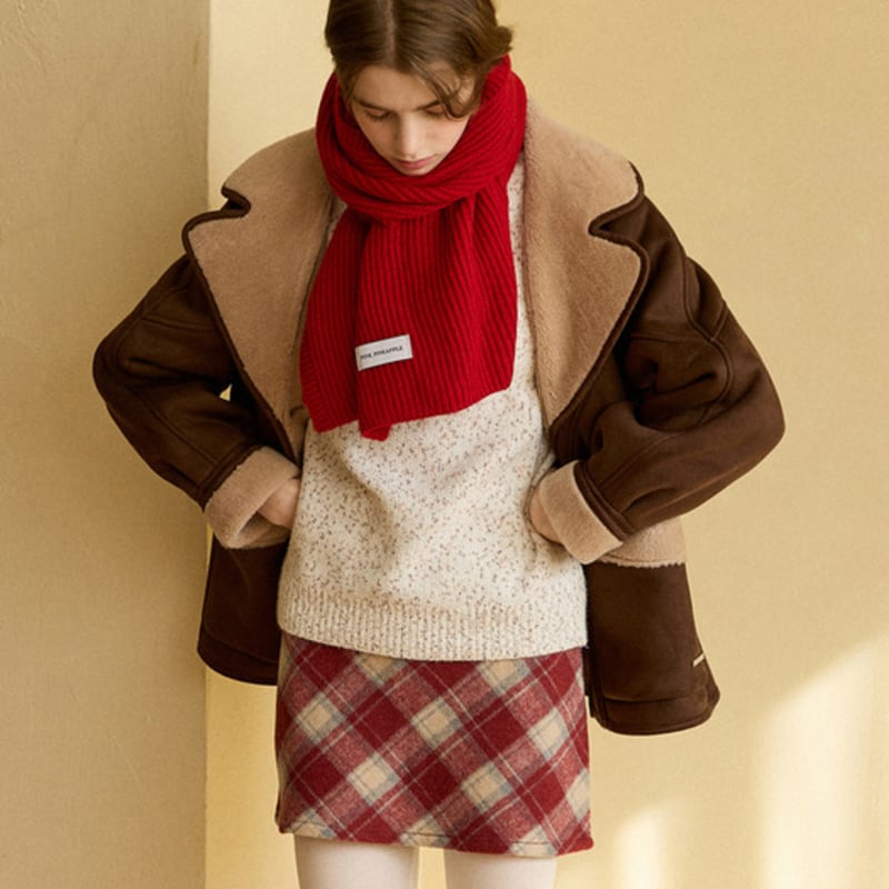 

PINK PINEAPPLE BASIC RIB MUFFLER_RED RED_FREE