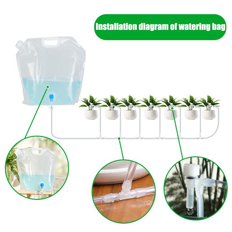 4.5L Adjustable Drip Irrigation Plant Self Watering Bag Automatic Slow Release Watering Device Indoor Potted Garden WateringTool