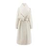 Women's Elegant Long Down Trench Coat with Detachable Scarf