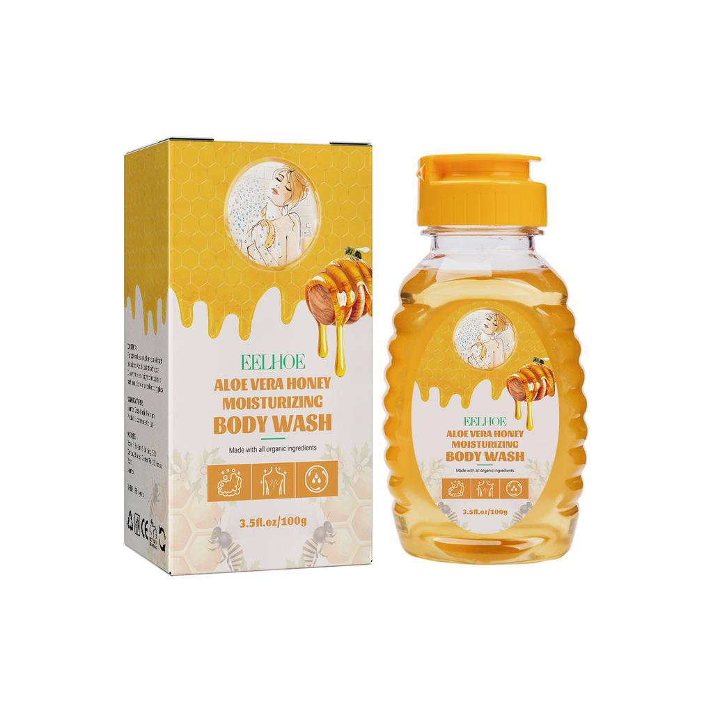 Gel douche au miel pour un nettoyage en profondeur, une exfoliation, une hydratation et un blanchiment de la peau avec un effet raffermissant