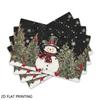 4pcs/6pcs Christmas Placemat Set, Black Snowman Cardinal Table Mats Art Place Mats, for Dining, Parties, And Holiday Gatherings Perfect Gift for Paren