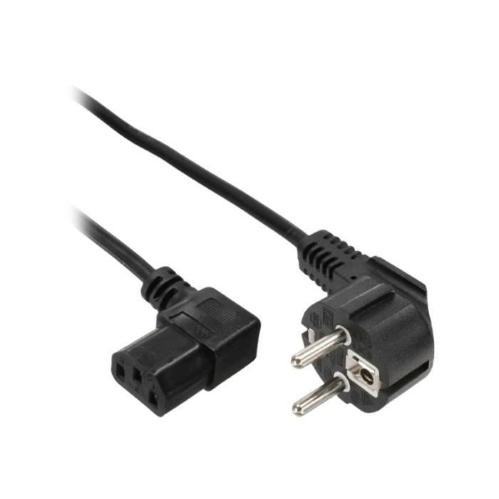 InLine Câble d'alimentation CEE 7-7 (P) incliné pour IEC 60320 C13 angle droit 5 m noir