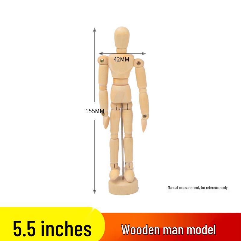 

Wooden Jointed Doll Art Sketch Model - Movable Human Figure Desktop Ornament