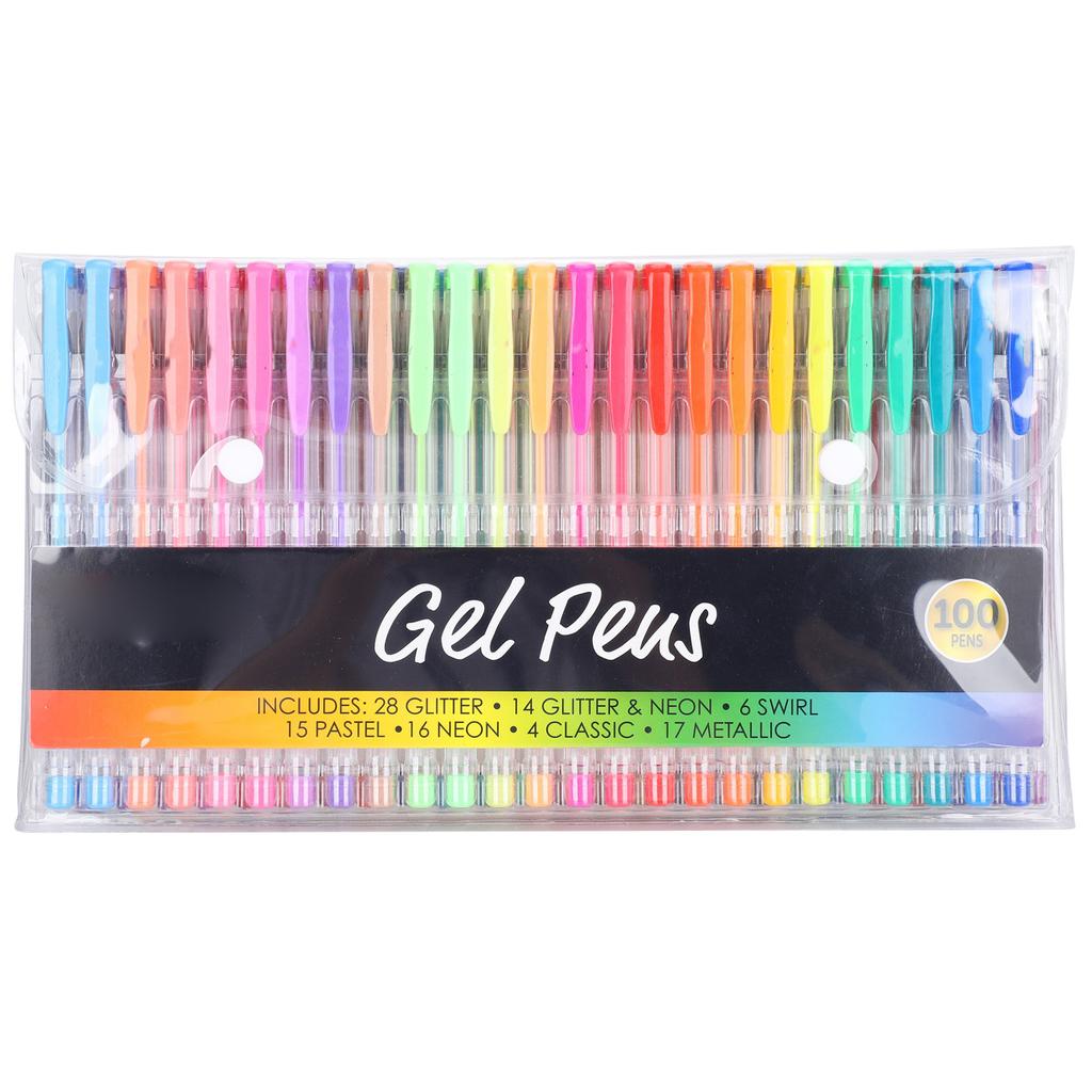 100 Colors Oily Gel Pens Set Highlight Water Color Pen for Writing Sketching Drawing Doodling Kid Gift