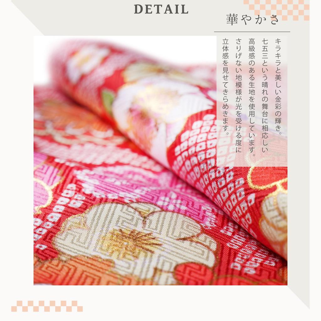 NISHIORI Kimono Set for Includes Hifu Coat and 16 Styles Light and with Temari Twisted Plum Cherry and Imperial Carriage Designs One Size Fits