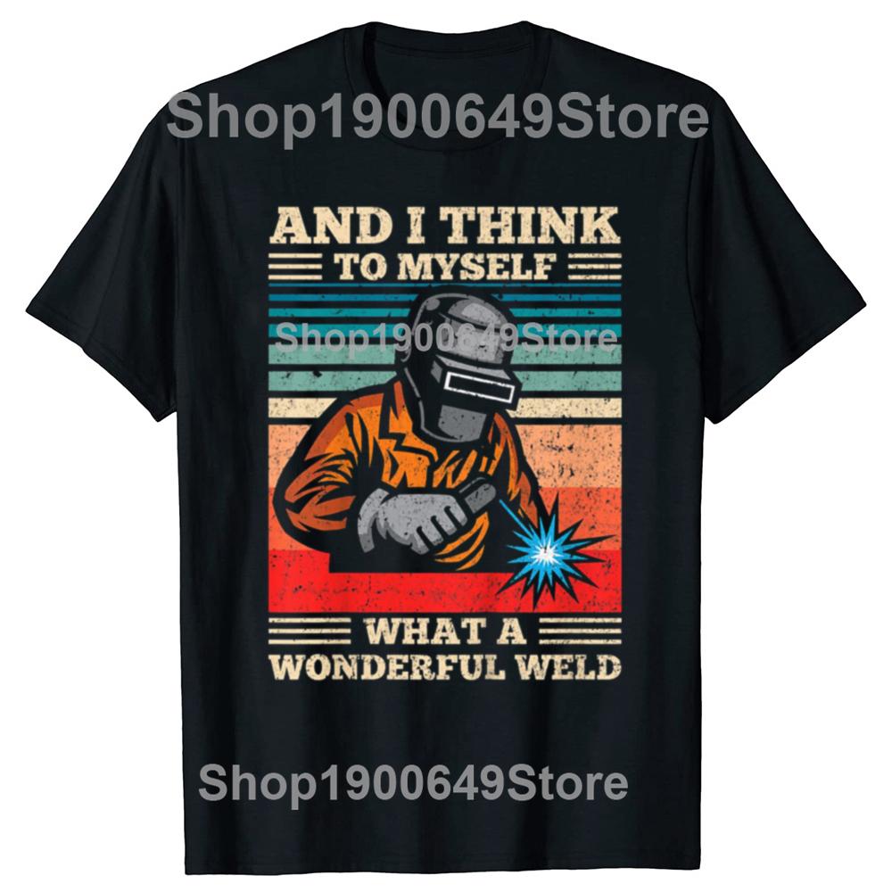Lucky starfish Top En Ik Denk Bij Mezelf Wat Een Prachtig Lassen Lassen Lasser T-shirts Grafisch Katoen Streetwear Korte Mouw Verjaardagscadeau T-shirt M