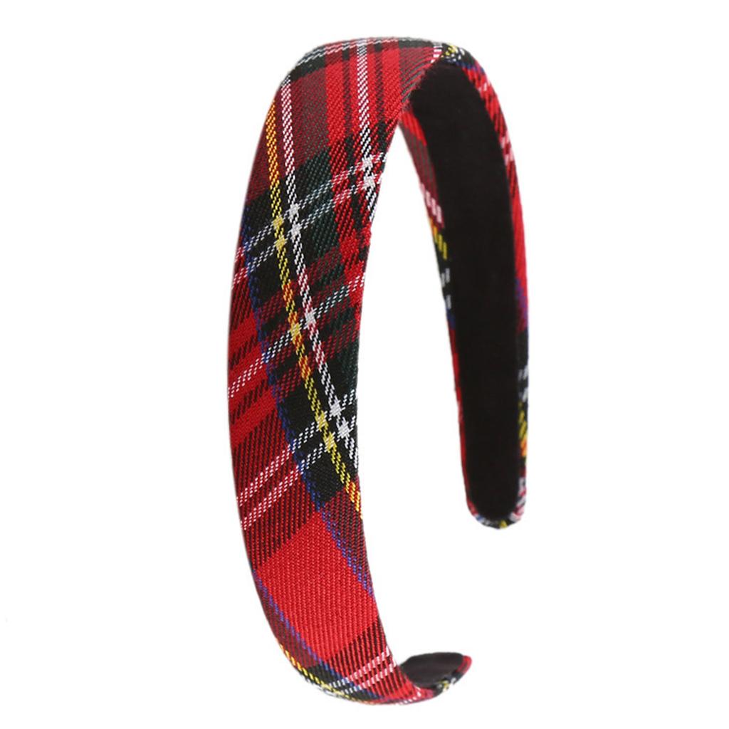 Checkered Wide Headband Adjustable Hair Styling Accessory For Women Girl Comfortable Daily Use All Matching Headpiece