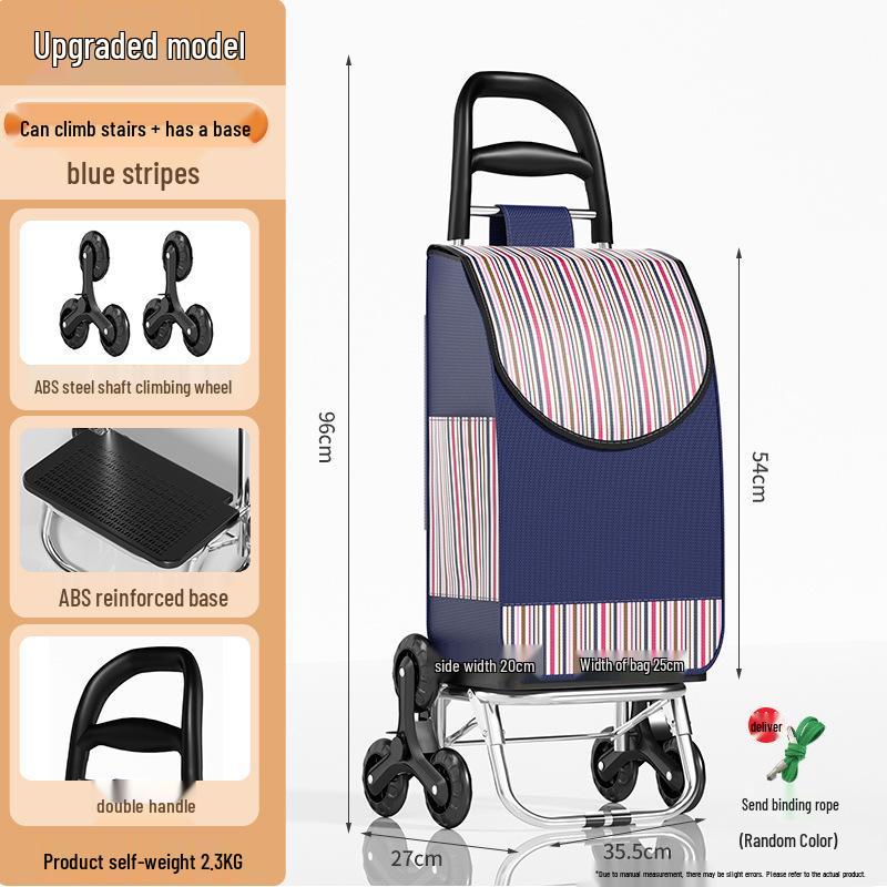 Lightweight Folding Shopping Cart for Home, Travel & Stairs - Portable Trolley for Elderly