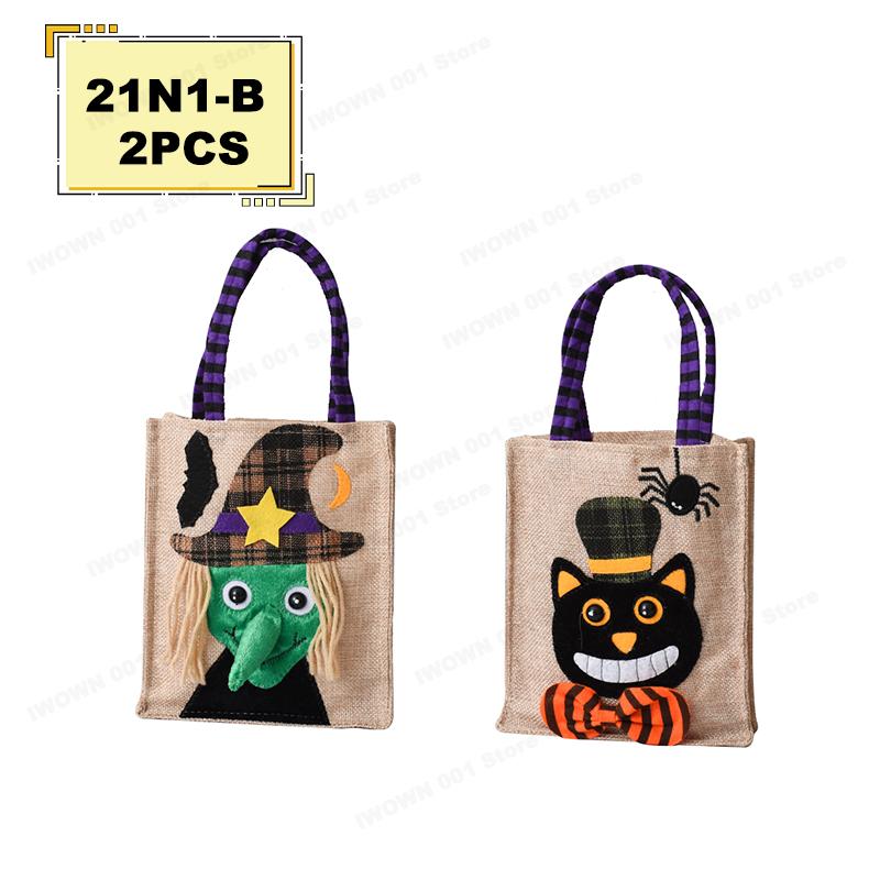 Pumpkin Halloween Non woven Handbag Candy Bag Ghost Festival Gift Bag Decoration Prop