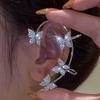 1Pair Butterfly Ear Hanging Fashion Versatile No Pierced Ear Clips Internet Celebrity Temperament Commuting No Pierced Earrings