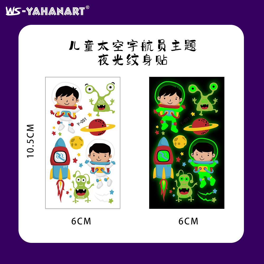 Kinder Cartoon Baustellenfahrzeug Tattoo Aufkleber, Junge Weltraum Bagger Roboter Auto Gesichtsaufkleber