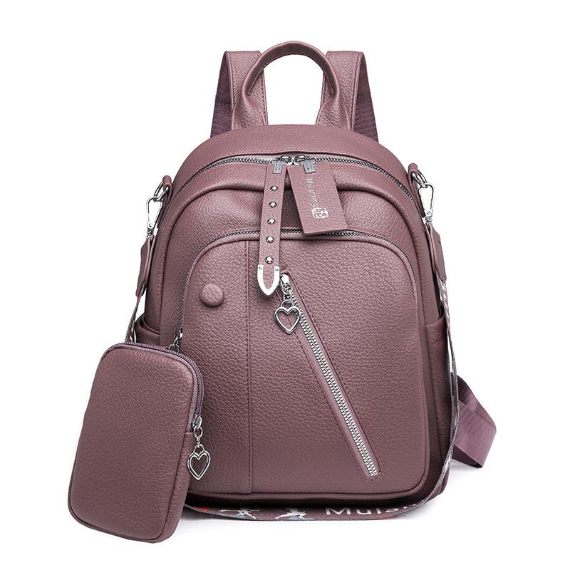 Damen Rucksack aus weichem Leder Vintage Reiserucksack