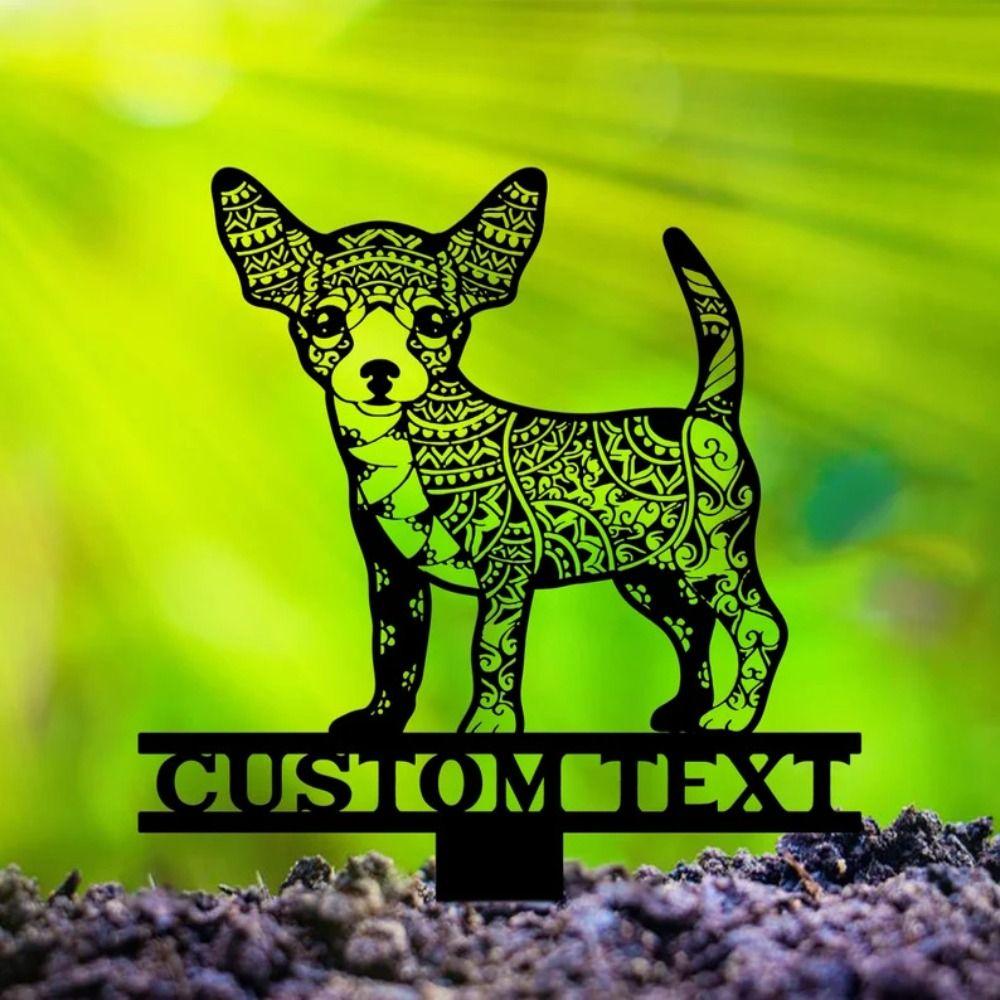 

Plug-In Chihuahua Garden Yard Sign Cute Animal Silhouette Statue Children s Day