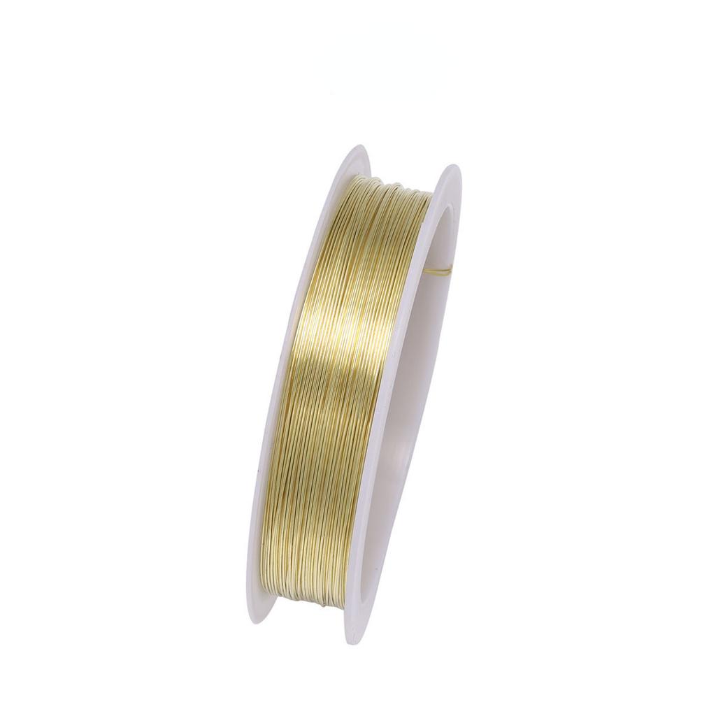 0.4mm Thick Silvery/Golden Color Copper Wire for Bracelet Necklace DIY Colorfast Beading Wire Jewelry Cord String for Craft Making
