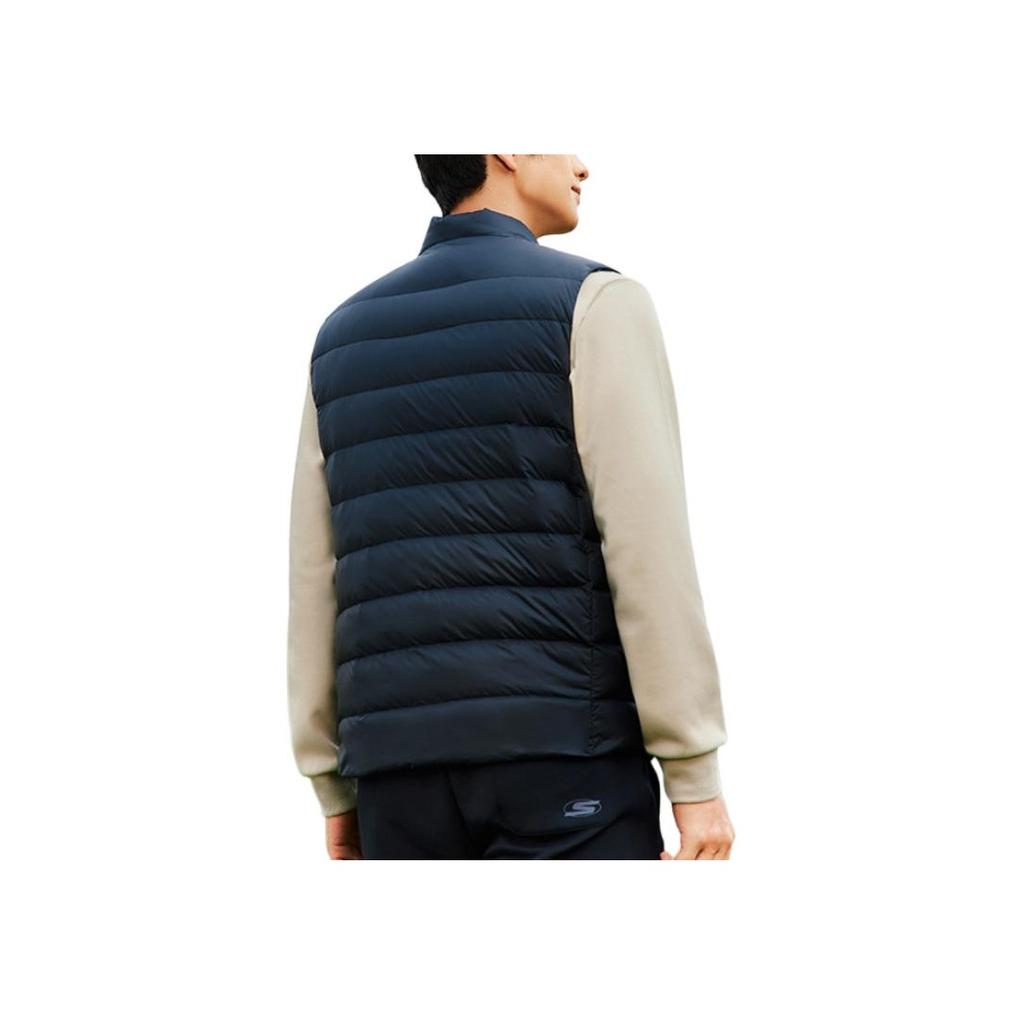 Skechers Basic Sports Series FW24 Lightweight Warm Woven Vest Men Vests Carbon-Black P424M155-0018