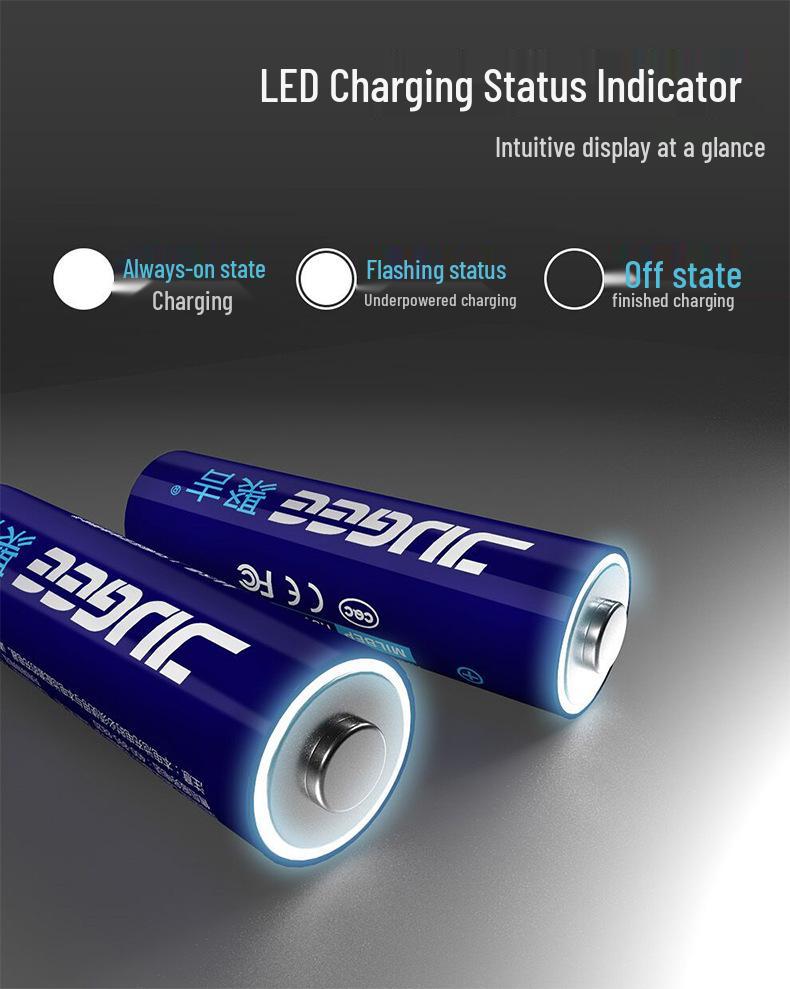 Juji Mai 3000mAh AA 1.5V Rechargeable Lithium Battery Pack for KTV Microphones