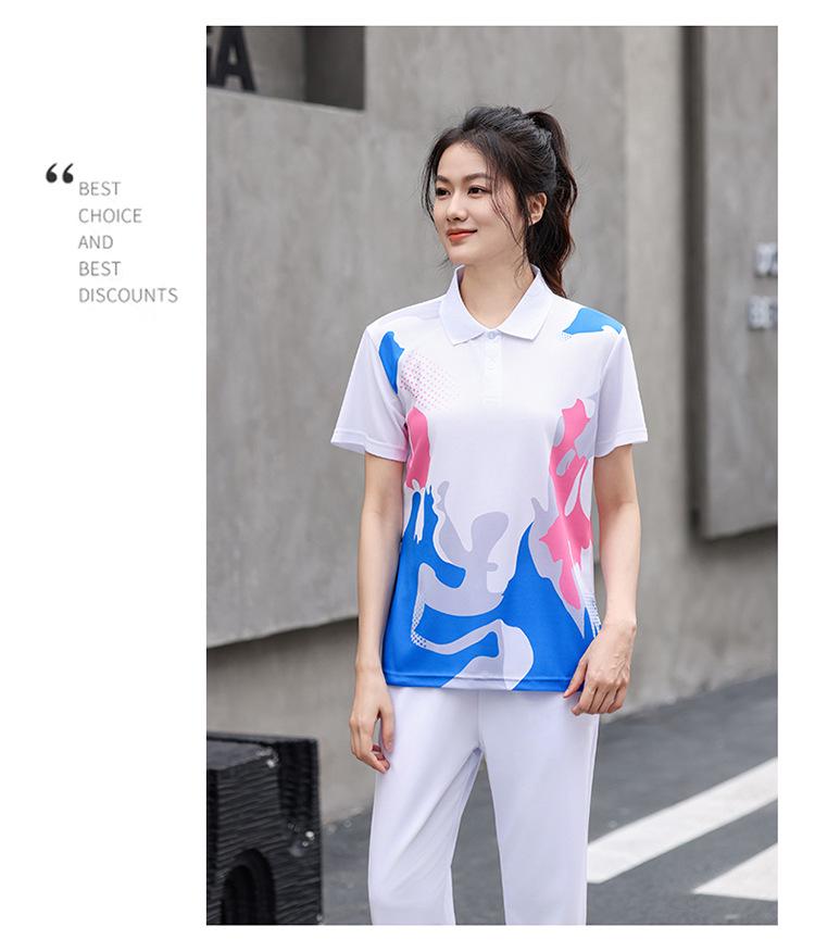 Unisex Quick-Dry Badminton Outfit: Polo Shirt & Long Pants Set for Tennis/Table Tennis Training