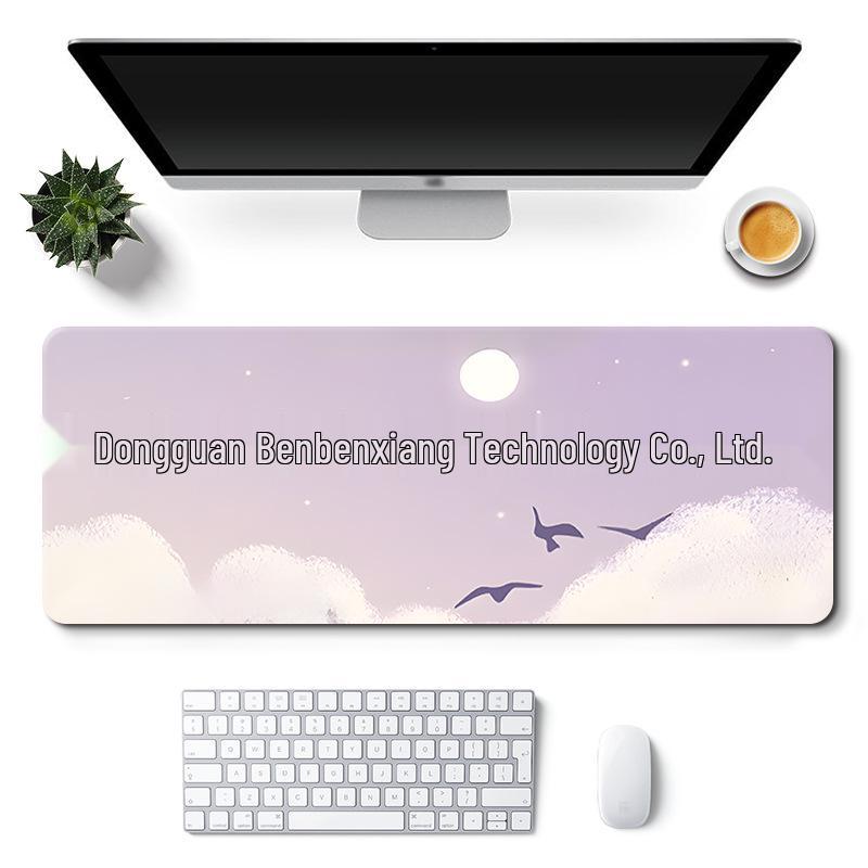 Extra Large Custom Girl's Cute Office Desk Mat - Non-Slip Landscape Style Mouse Pad