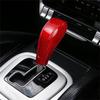 2x Red Carbon Fiber Car Central Gear Shift Handle Cover For Cayenne 04 05 06 07