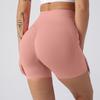 New Summer High-waisted Hip-lifting Fitness Pants for Women, Tummy-slimming Cycling Tights, Peach-shaped Hip Yoga Shorts