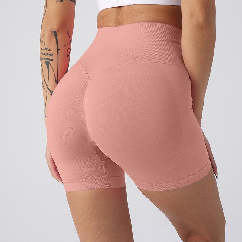 New Summer High-waisted Hip-lifting Fitness Pants for Women, Tummy-slimming Cycling Tights, Peach-shaped Hip Yoga Shorts