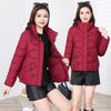 Down cotton-padded clothing women's short winter new fashion cotton-padded clothing slim-fitting and light mother clothing warm cotton-padded jacket