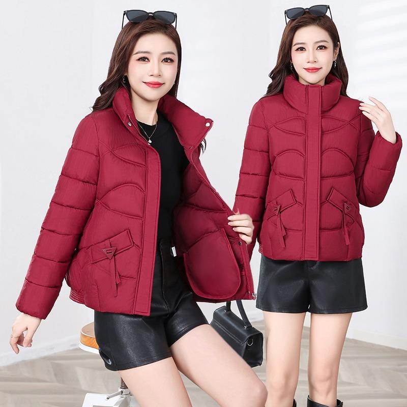 Down cotton-padded clothing women's short winter new fashion cotton-padded clothing slim-fitting and light mother clothing warm cotton-padded jacket